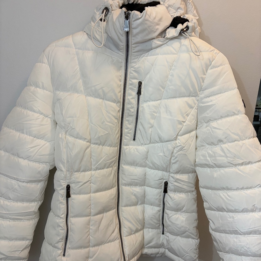 Calvin Klein white puffer jacket